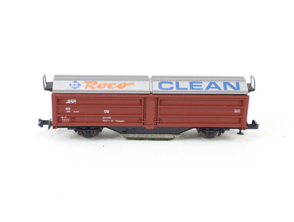 Roco N 25093 Güterwagen Schienenreinigungswagen "Roco Clean" 374 190 Klmmgks DB