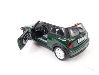 Bburago Modellauto PKW Mini Cooper grün/weiß Metall 1:24