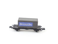 Spur N Güterwagen Flachwagen beladen mit Container