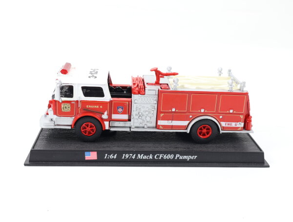 Del Prado Modellauto Feuerwehr 1974 Mack CF600 Pumper USA / 1:64