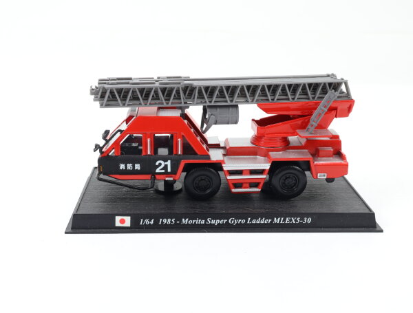 Del Prado Modellauto Feuerwehr Morita Super Gyro Ladder MLEX5-30 JAPAN / 1:64