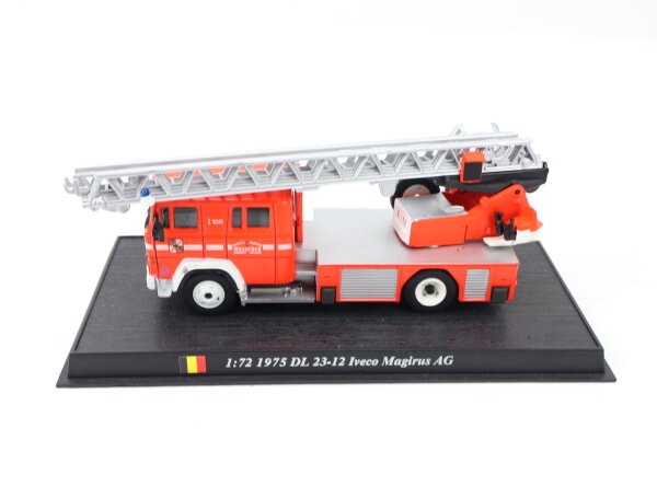 Del Prado Modellauto Feuerwehr Iveco Magirus AG DL 23-12 1975 Belgien / 1:72