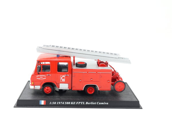 Del Prado Modellauto Feuerwehr Berliet Camiva KE FPTL 500 1974 / 1:50