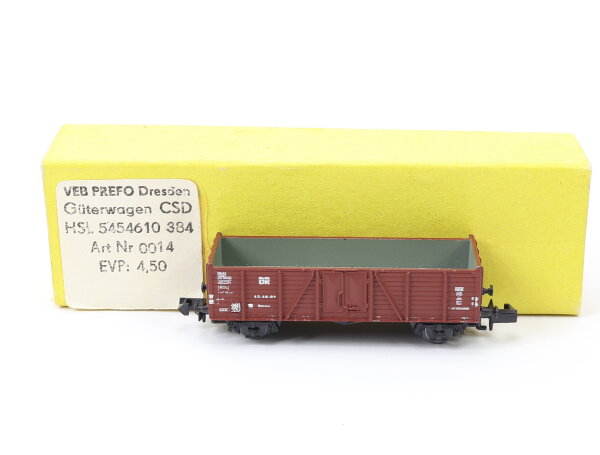 VEB Prefo Spur N 5454610/384/0014 offener Güterwagen Hochbord 43-48-09 braun DR