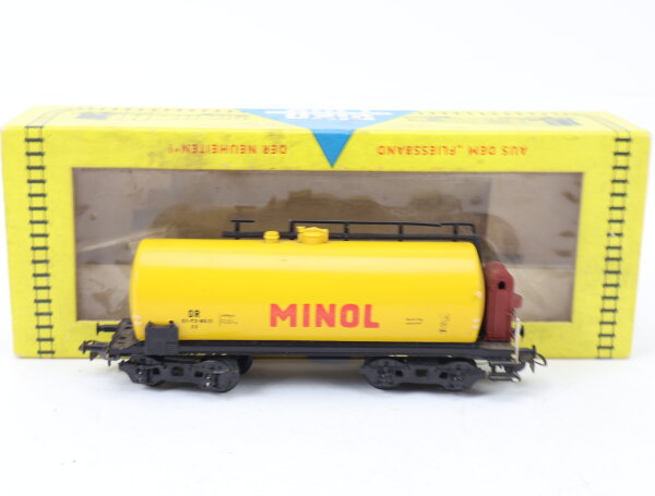 Piko H0 ME 130-016 Güterwagen Kesselwagen mit Brhs. "Minol" 51-72-05 DR / OVP