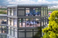 Faller Spur N 222227 Gebäude-Bausatz Bürohochhaus komplex modern 1:160