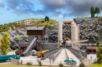 Faller Spur N 222228 Betonmischwerk mit Kied-Verladesilo Gebäude-Bausatz1:160