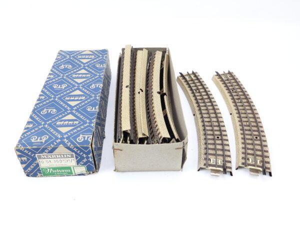 Märklin H0 3601D1/1  9x Gleis M-Gleis gebogen mit durchgehendem Mittelleiter OVP