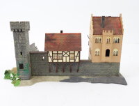 Faller H0 Gebäude Altstadtmauer mit Tor Turm und...