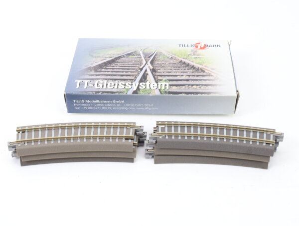 Tillig TT 83706 6x Gleis gebogen R353 mm/15° BR 22 / OVP