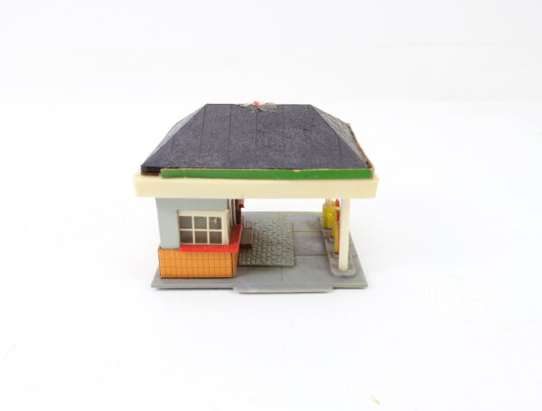 Spur H0 Gebäude Auto Tankstelle