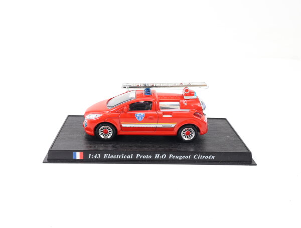 Del Prado Modellauto PKW Feuerwehr Electrical Proto H2O Peugeot Citroen / 1:43