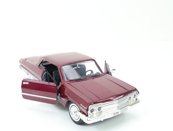 Anson Modellauto PKW Chevrolet Impala SS 1963 dunkelrot / Metall