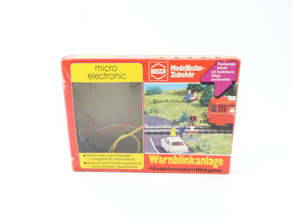 Busch H0 5910 Warnblinkanlage mit automatischem Wechselblinker mit Andreaskreuz