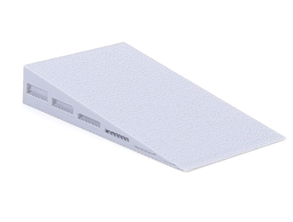 H0 Rampenstück für Bahnsteig Endstück schmal modular 60 x 35 x 10 mm grau 1:87