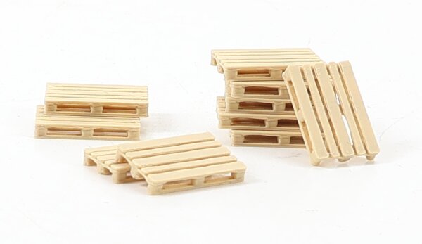 H0 Europaletten Braun Modellbahn Ladegut Set 10 Stück | 9,2 x 13,8 x 2 mm | 1:87
