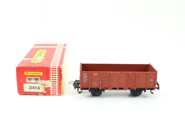 Trix Express H0 3414 offner Güterwagen Hochbordwagen 63 001 DB / Guss OVP