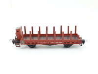 Trix Express H0 3436 offener Güterwagen Rungenwagen mit Bremserhaus / Guss OVP