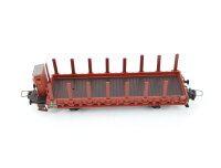 Trix Express H0 3436 offener Güterwagen Rungenwagen mit Bremserhaus / Guss OVP