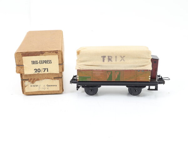Trix Express H0 20/71 offener Güterwagen mit Brhs. und Plane 2071 DB / Blech OVP