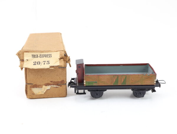 Trix Express H0 20/75 Güterwagen Niederbordwagen mit Brhs.  2071 DB / Blech OVP