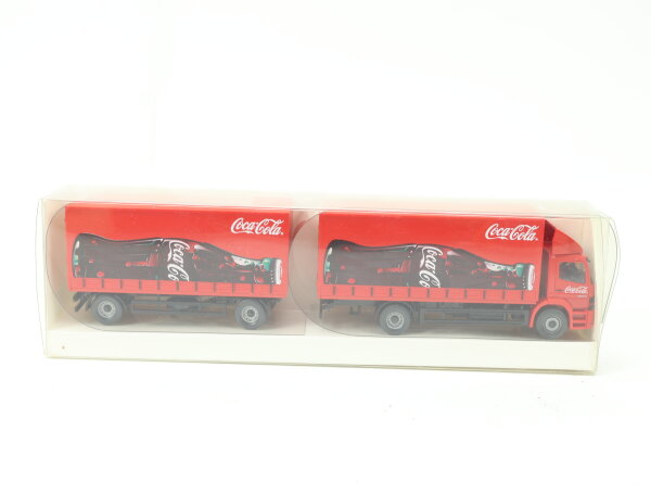 Wiking H0 Modellauto LKW Koffer-Lastzug MB Atego 1823 "Coca Cola" 1:87