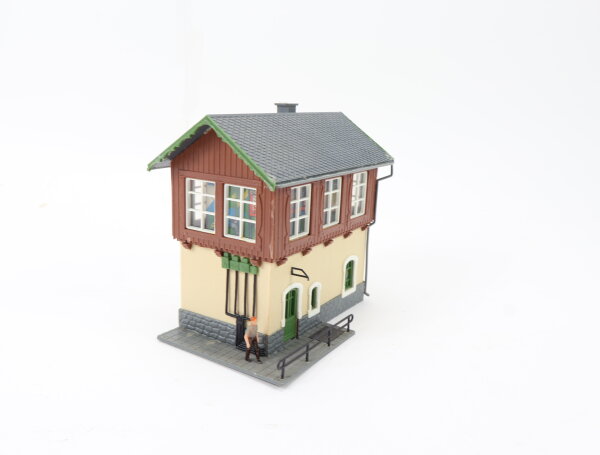 Auhagen H0 11333 Gebäude Stellwerk Bahnbetriebswerk gebaut