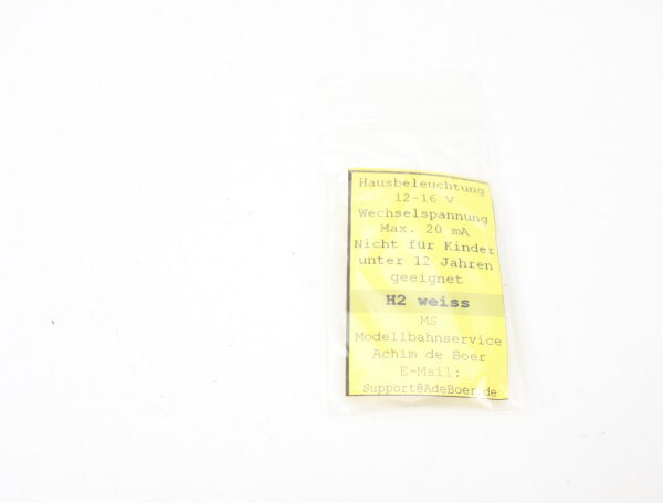 Spur H0 N TT 1x Beleuchtung LED Hausbeleuchtung H2 weiss 12-16V max. 20mA