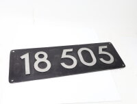 Eisenbahn Schild Lokschild BR 18 505 / Metall
