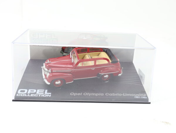Opel Collection Modellauto Opel Olympia Cabrio Limousine 1951-1953 rot / 1:43