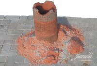 Juweela H0 28404 Industrieschornstein im Abbruch Ausgestaltung 1:72|1:87