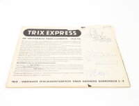 Trix Express historischer Katalog Prospekt mit Preisen 1955