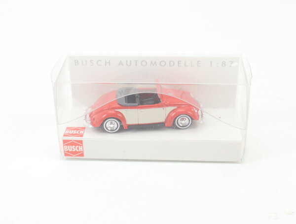 Busch H0 46710 Modellauto PKW VW Hebmüller rot/weiß 1:87 OVP