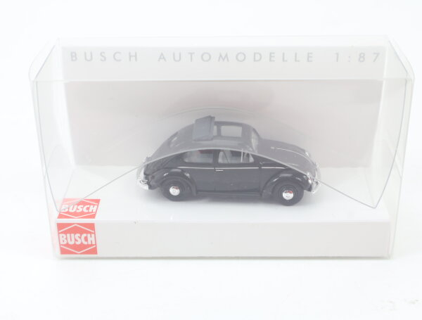 Busch H0 52942 Modellauto VW Käfer schwarz Brezelfenster 1952 /1:89 OVP