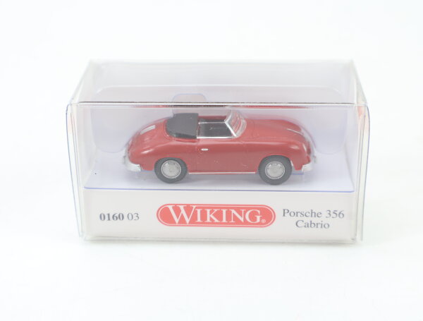 Wiking H0 0160 03 Modellauto PKW Porsche 356 Cabrio rot 1:87 OVP