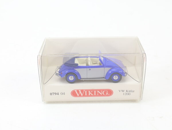Wiking H0 079404 Modellauto VW Käfer 1200 Cabrio blau silber 1:87 OVP
