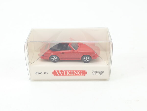 Wiking H0 0162 03 Modellauto PKW Porsche 911 SC Cabrio rot 1:87 OVP