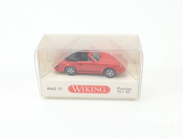 Wiking H0 0162 03 Modellauto PKW Porsche 911 SC Cabrio rot 1:87 OVP