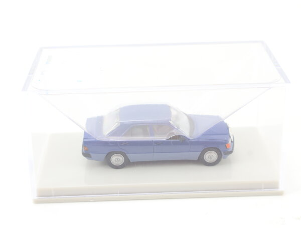 Brekina H0 13202 Modellauto PKW Mercedes-Benz 190 E blau 1:87