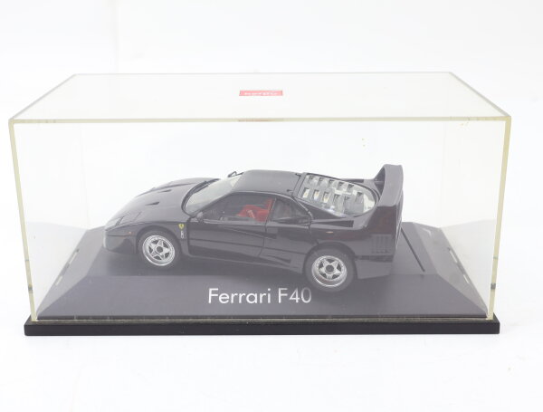 Herpa Modellauto PKW Rennwagen Ferrari F40 schwarz im Display / 1:43