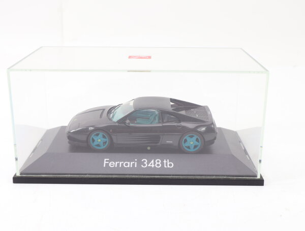 Herpa Modellauto PKW Rennwagen Ferrari 348 tb schwarz im Display / 1:43