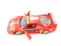 Bburago Modellauto PKW Rennwagen Ferrari F40 (1987) mit Rennaufklebern 1:18