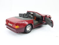 Modellauto Mercedes Benz 500 SL Cabrio (1989) rot 1:18