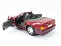 Modellauto Mercedes Benz 500 SL Cabrio (1989) rot 1:18