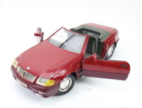Modellauto Mercedes Benz 500 SL Cabrio (1989) rot 1:18