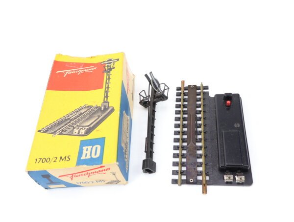 Fleischmann H0 1700/2 MS Modellgleis elektrischer Entkoppler mit Signalmast
