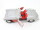 Bburago Modellauto PKW Chevrolet Corvette (1957) silber-rot / 1:18