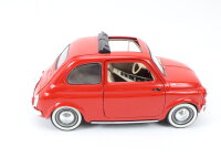 Solido Modellauto PKW Fiat 500 mit Faltdach rot / 1:16