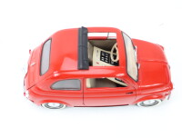 Solido Modellauto PKW Fiat 500 mit Faltdach rot / 1:16