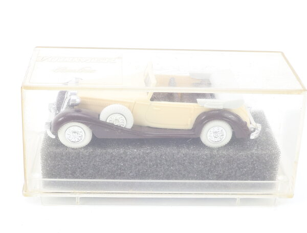 Praline H0 1305 Modellauto Horch De Luxe Cabrio offen elfenbein-braun / 1:87 OVP
